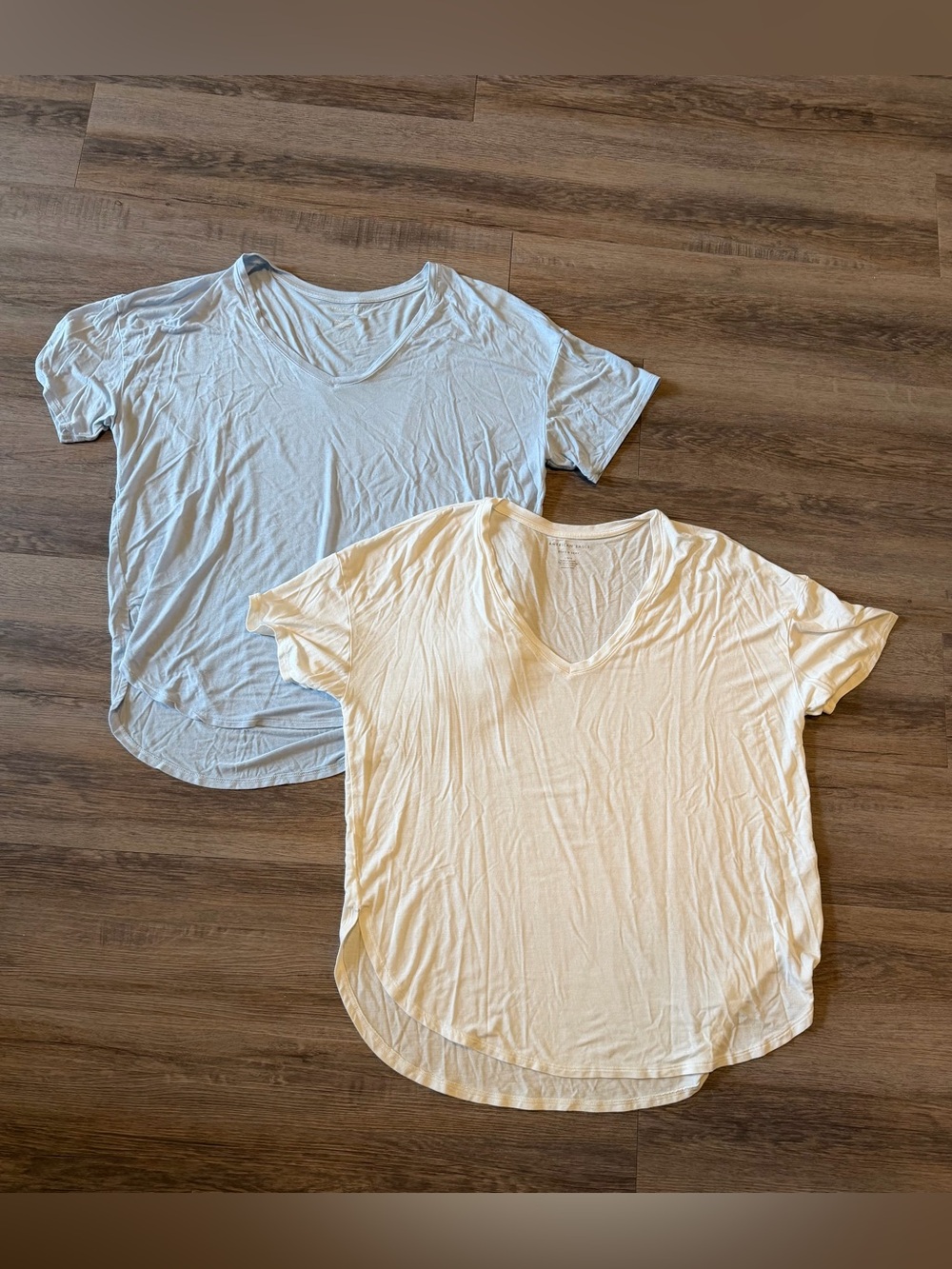 Lot of 2 American Eagle Soft & Sexy V-neck Blue and White